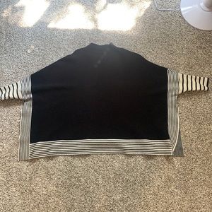 Black and white poncho